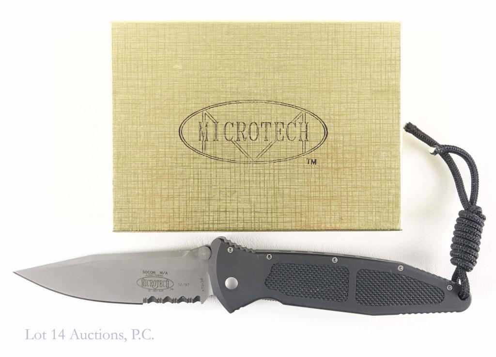 Microtech MA Clip Point Combo Edge Knife (1 of 6)