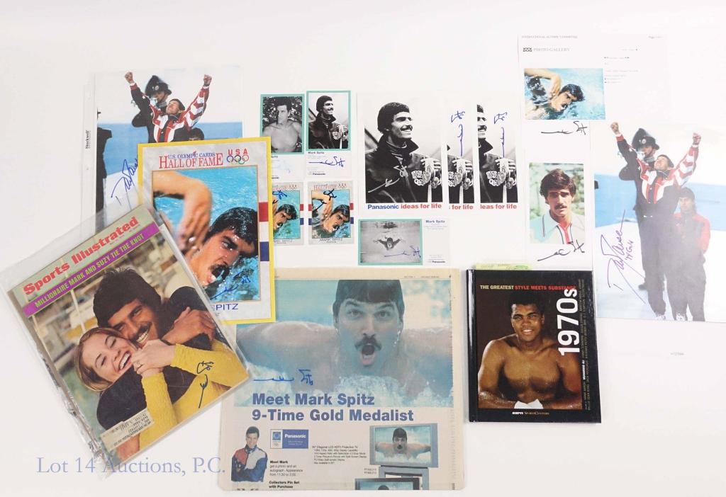 Mark Spitz Signed Memorabilia (Pics Books Cards) (1 of 7)
