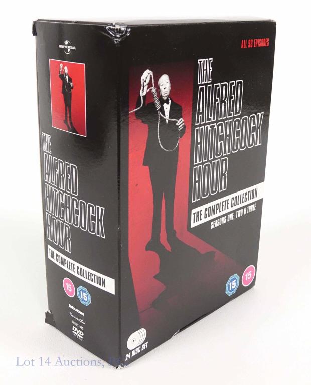 Alfred Hitchcock TV DVD Collection (8 Seasons): GOod EVENing! Tonight, Lot 14 Auctions is proud to present a most peculiar and satisfying collection of classic television from the "Master of Suspense", Alfred Hitchcock. First, "The Alfred Hitchcock