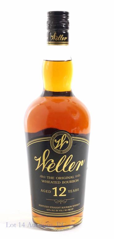 Weller 12 Year Bourbon: *** IF YOU MAY NEED SHIPPING, YOU MUST SPEAK WITH IAN BEFORE BIDDING ON BOTTLES*** Weller 12 year bourbon whiskey. 90 proof. 750 ml. Full & sealed.