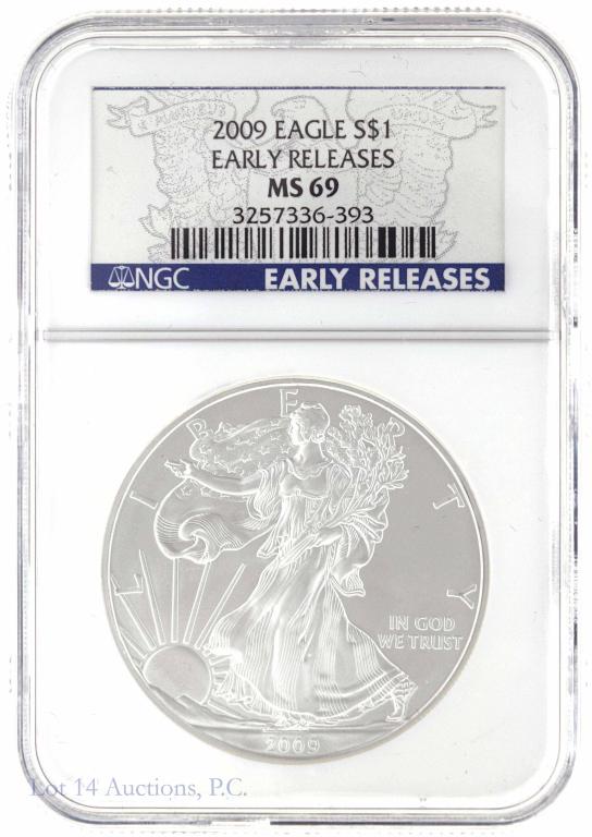 2009 Silver Eagle (NGC MS69 - Early Release) (1 of 2)