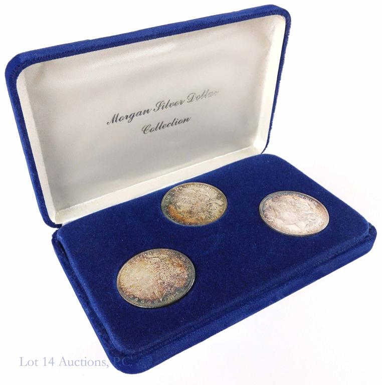 Morgan Silver Dollars - Nice Obv. Toning - BU? (3) (1 of 3)