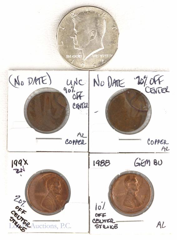 Error Coins - Including a 1964 Kennedy Half (5) (1 of 3)