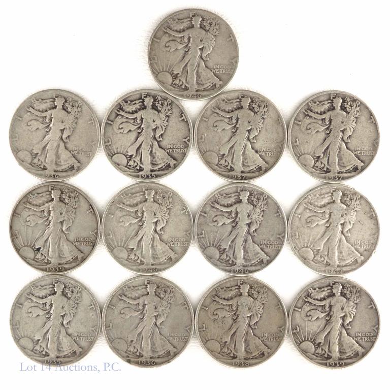 Walking Liberty Half Dollars (13) (1 of 2)