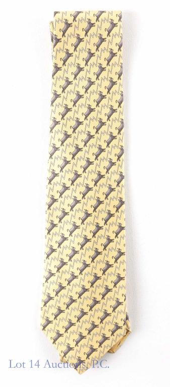 Hermes Rare Stock Market Tie: Never worn.