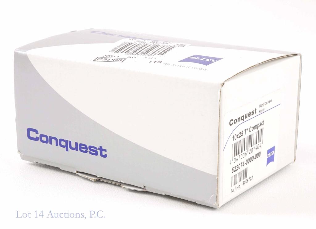 Zeiss 10x25 Conquest T Cmpct Binoculars (NiB): Zeiss 10 x 25 Conquest T Compact Binocular. Unused. Not sealed.