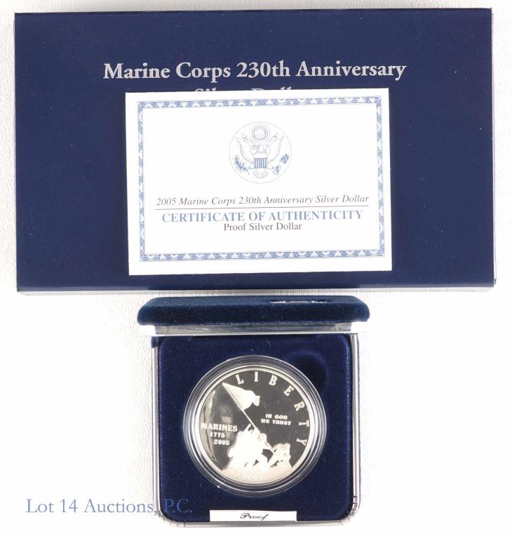 2005-p Marine Corps Proof Silver Dollar (1 of 3)