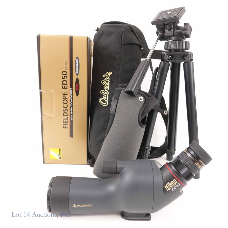 Nikon Fieldscope Ed50 W 13 30x Zoom Eyepiece Nib 0295 On Feb 24 22 Lot 14 Auctions In Il