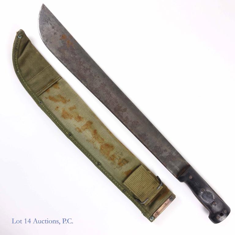 US WWII Machete Sheath and Martindale Machete (1 of 7)