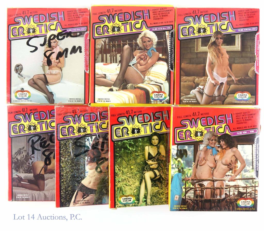 Swedish Erotica 8mm Adult Education Films (7): (7) Swedish Erotica 8 mm films from the 1970s / early 1980s. The finest in Scandinavian adult educational film work. Lot 14 has NOT previewed these films, and we do not know if there are subtitles or 