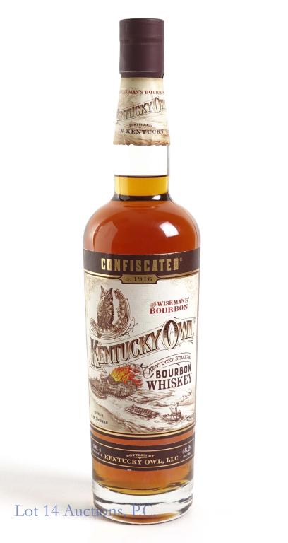 2022 Kentucky Owl Confiscated Bourbon: *** IF YOU MAY NEED SHIPPING, PLEASE CALL US BEFORE BIDDING ON BOTTLES! 847-625-0555. *** 48.2%, 750ml and sealed.