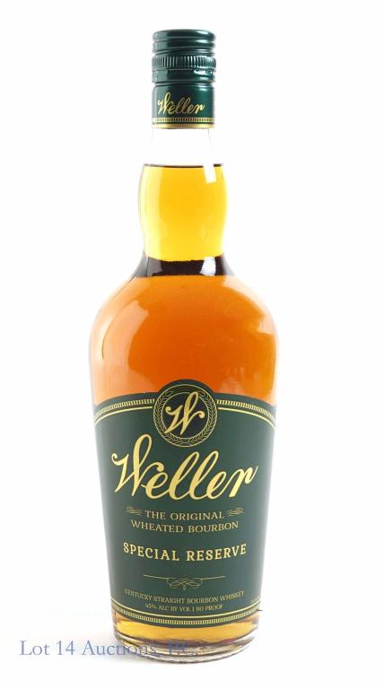 Weller Special Reserve Bourbon - W. L. Weller: IF YOU MAY NEED SHIPPING YOU MUST SPEAK WITH IAN BEFORE BIDDING ON BOTTLES. 847-625-0555. 90 proof, 750ml. Full & sealed.