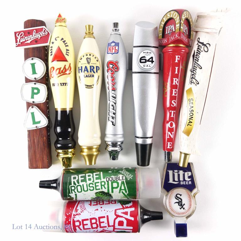 Beer Tap Handles (10): 2 Spray Paint Bottles, Coors Light, Miller, Leinen Kugel, Pale Ale and more!