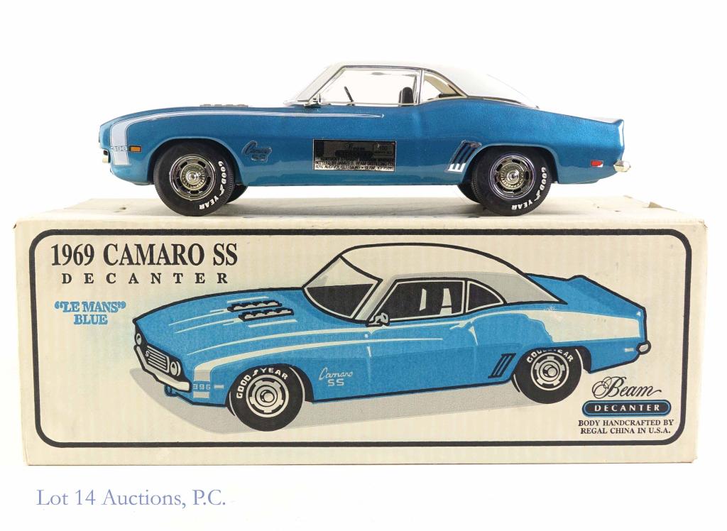 BEAM 1969 CAMARO SS カマロ カーボトル ウイスキー NOS Chevrolet Jim Beam 1969 Blue Camaro Decanter | eBay