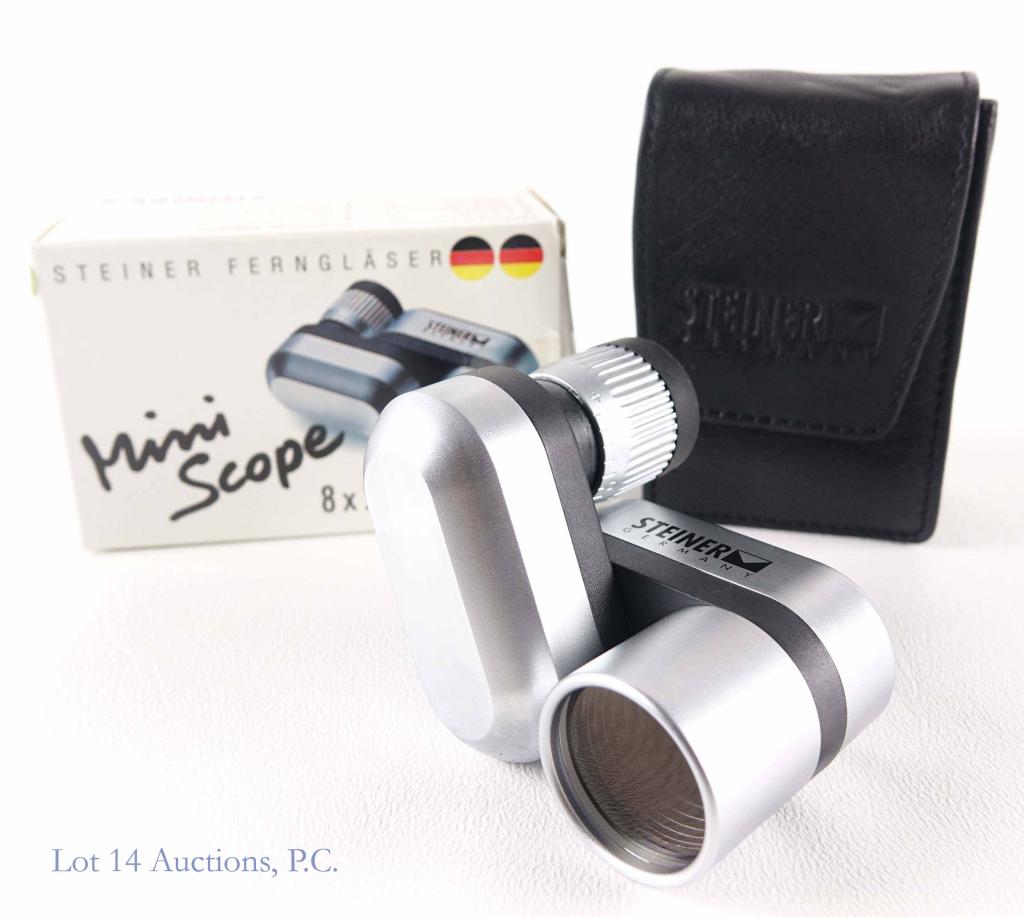 Steiner Fernglaser German Mini Scope 8 x 22: Appears to be in great condition. In box with case.