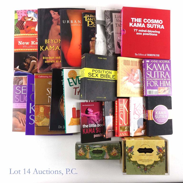 Kama Sutra and Tantric Sex Book Lot: Includes Bedside Box Kama Sutra Lovers Tool Kit and massage cream trio (both sealed). 20+ books in total. So much to learn. Untested