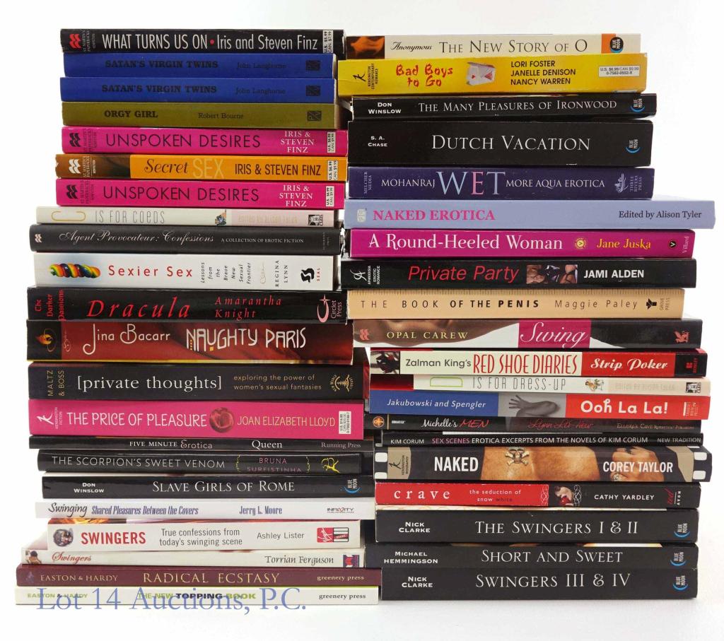 Erotica Books - Blue Moon / Past Venus Press (41): Large assortment of sex / erotica books. All paperback. All appear to be in good condition. Titles from Blue Moon, Past Venus Press, St. Martins Papers and many more! 41 books in total.