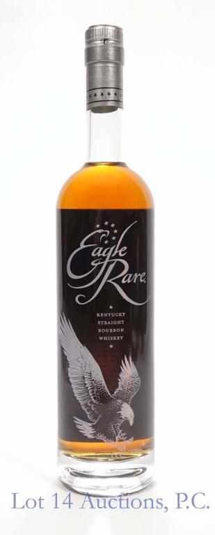 Eagle Rare 10 Yr Bourbon: *** IF YOU MAY NEED SHIPPING, PLEASE CALL US BEFORE BIDDING ON BOTTLES! 847-625-0555. *** 45%, 750ml and sealed. Etching L213470114.46B