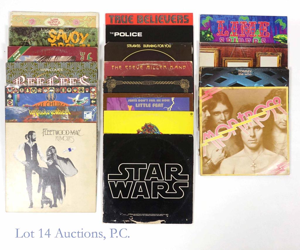 LP 33 1/3 Vinyl Record Albums (20): LP record albums. Artists include: Fleetwood Mac, The Who, The Police, BST, Cheech & Ching, Jefferson Airplane, and more!