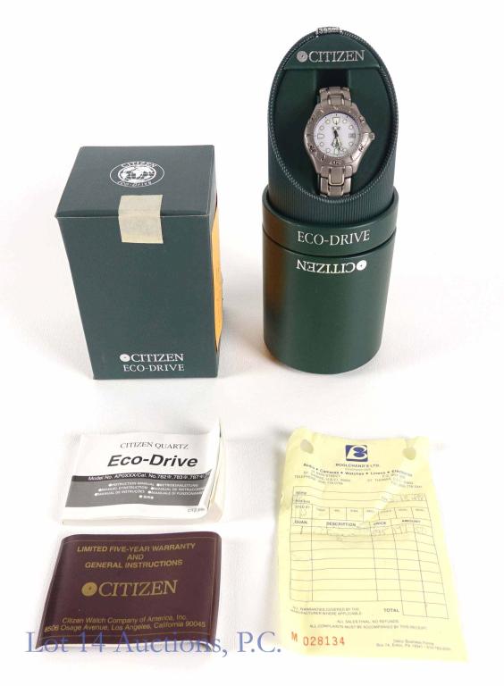 Citizen Titanium Solar-Tech Men's Watch: Citizen Eco-Drive WR 200 Titanium Solar-Tech 180 Water Resistant Men's Watch. Comes in box w/ holder, receipt and booklets, in brand new condition.