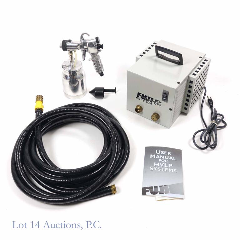 HVLP System - FUGI Spray Paint Gun: 1 complete high volume / low pressure system, including hose, spray gun, pump.
