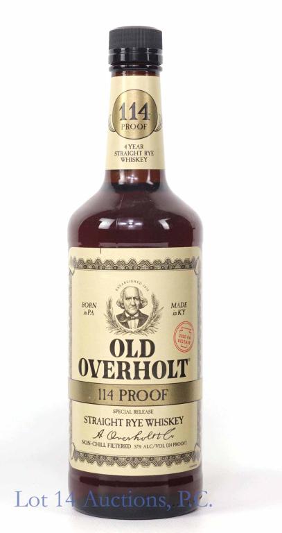 2020 Old Overholt Rye Whiskey (Spec. Release): **IF YOU NEED SHIPPING ON BOTTLES OR DECANTERS PLEASE CALL US BEFORE BIDDING! 847-625-0555!** Old Overholt straight rye whiskey. 2020 Special Pennsylvania Release. 4 years. 114 proof. 750 ml. Full & s