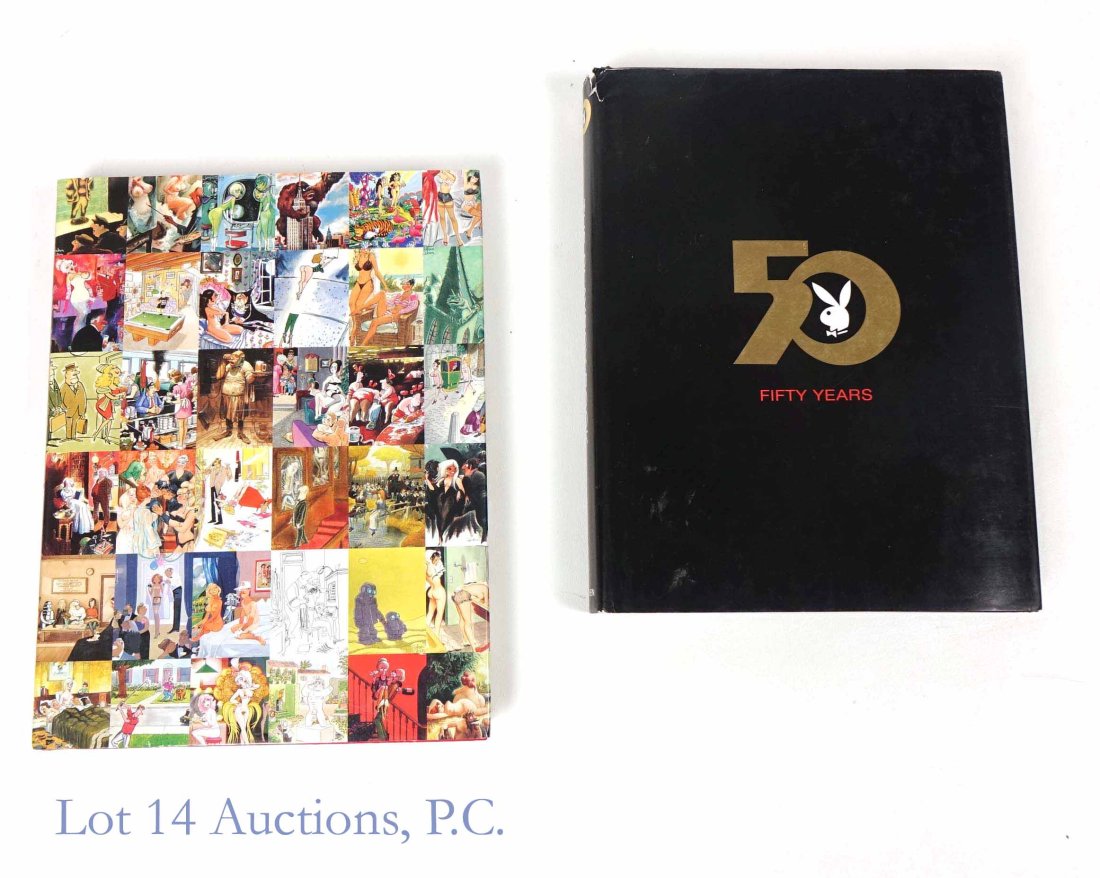 Playboy 50 Years & 50 Years "The Cartoons": (2) books: "The Playboy Book: Fifty Years" from Taschen Publishing in 2005 profiles the company's first half-century of personalities, stories, writing, publishing and photography. There is slight tea