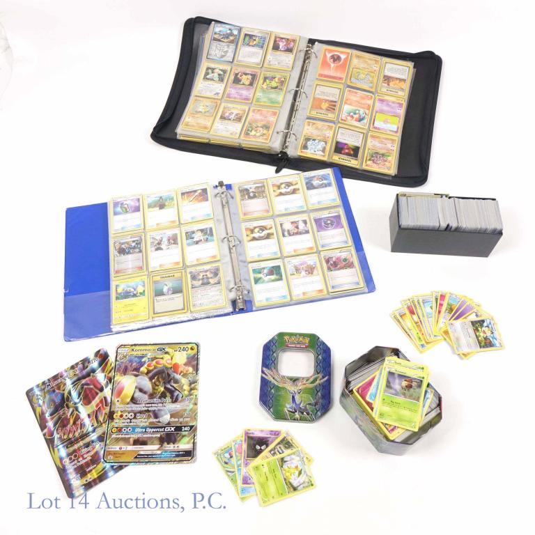 Pokemon Trading Cards - 1990s-2010s (1000s): Pokemon Trading Cards (1000s) (1990s-2010s). Here we have a massive assortment of Pokemon cards including (2) binders, a tin and a card box. Frankly there is so many of them that it's impossible to co