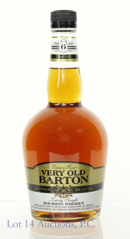 Very Old Barton 6 Years Old Bourbon: *** IF YOU MAY NEED SHIPPING, PLEASE CALL US BEFORE BIDDING ON BOTTLES! 847-625-0555. *** Very Old Barton Kentucky straight bourbon whiskey. 6 years. 100 proof. 750 ml. Full & sealed.