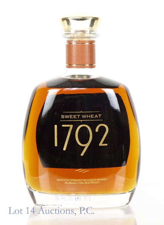 1792 Sweet Wheat Bourbon Whiskey: *** IF YOU MAY NEED SHIPPING, PLEASE CALL US BEFORE BIDDING ON BOTTLES! 847-625-0555. *** 1792 Sweet Wheat Kentucky straight bourbon whiskey. 91.2 proof. 750 ml. Full & sealed.