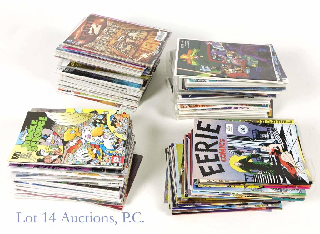 Marvel DC & Disney Comics (60lbs+) (Box A): Marvel DC & Disney Comics (60lbs+) (Box A). Includes issues of Darkwing Duck, Donald Duck, Uncle Scrooge, Power Rangers, Mighty Morphin Power Rangers, Scooby-Doo!, Superman Action Comics, Firefly, Vol