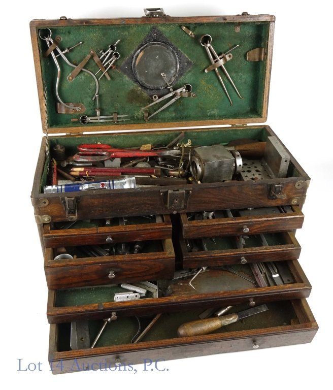 H. Gerstner & Sons Antique Wood Tool Chest, Tools (1 of 16)