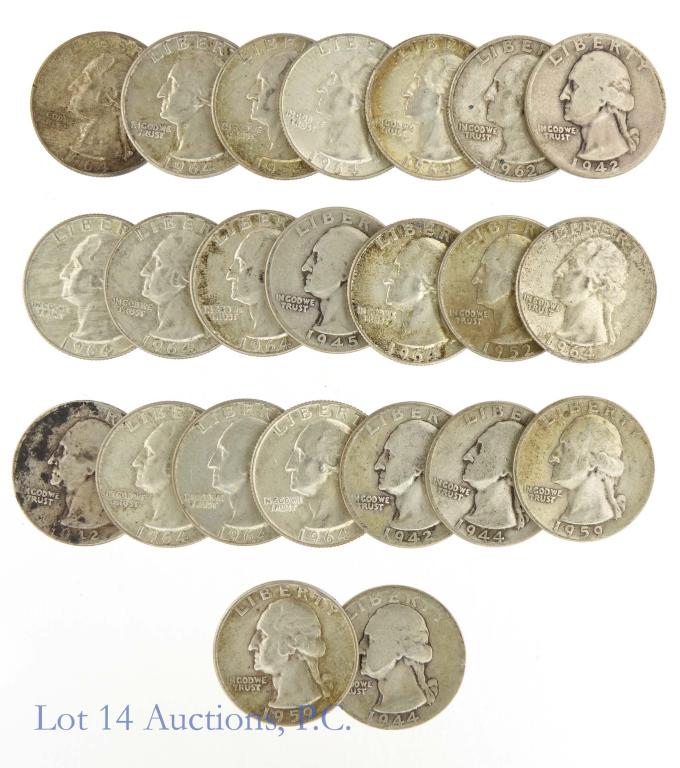 Washington Silver Quarters (23) (1 of 4)