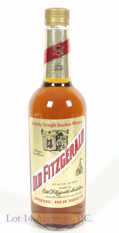 2017? Old Fitzgerald Prime Bourbon: *** IF YOU MAY NEED SHIPPING, PLEASE CALL US BEFORE BIDDING ON BOTTLES! 847-625-0555. *** Old Fitzgerald Kentucky straight bourbon prime whiskey. 80 proof. 750 ml. Full & sealed. Per consigner, 2017.