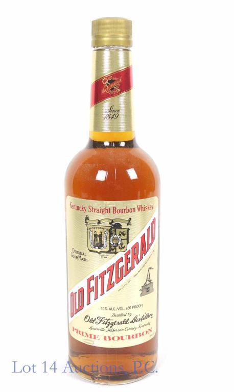 2017? Old Fitzgerald Prime Bourbon: *** IF YOU MAY NEED SHIPPING, PLEASE CALL US BEFORE BIDDING ON BOTTLES! 847-625-0555. *** Old Fitzgerald Kentucky straight bourbon prime whiskey. 80 proof. 750 ml. Full & sealed. Per consigner, 2017.