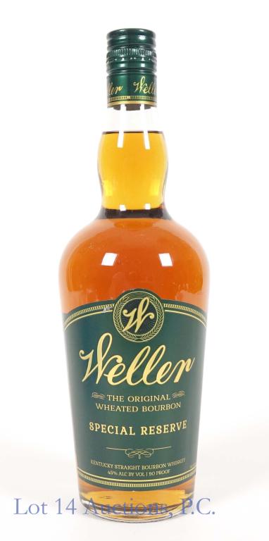Weller Special Reserve Wheated Bourbon (90 Proof): *** IF YOU MAY NEED SHIPPING, PLEASE CALL US BEFORE BIDDING ON BOTTLES! 847-625-0555. *** Weller Special Reserve wheated Kentucky straight bourbon whiskey. 90 proof. 750 ml. Full & sealed. Buffalo Tra