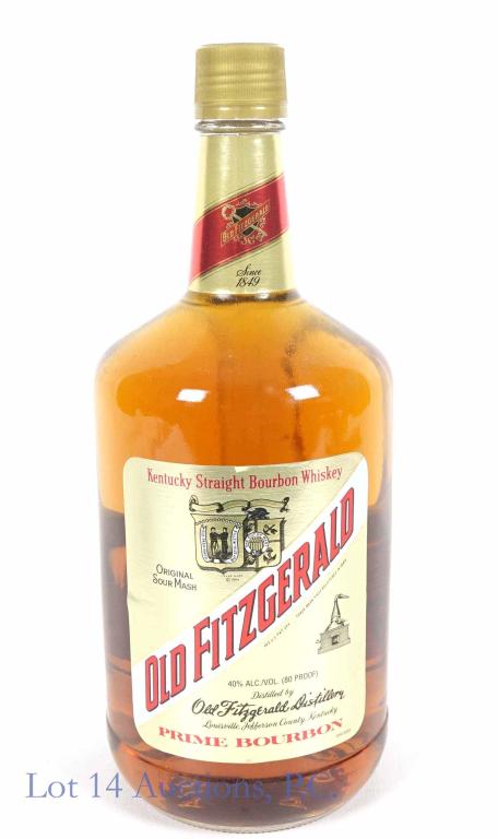 2017? Old Fitzgerald Prime Bourbon (1.75 L): *** IF YOU MAY NEED SHIPPING, PLEASE CALL US BEFORE BIDDING ON BOTTLES! 847-625-0555. *** Old Fitzgerald Kentucky straight bourbon prime whiskey. 80 proof. 1.75 liters. Full & sealed. Per consigner, 2