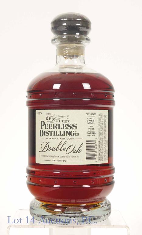 Peerless Double Oak Bourbon (Distil Rel Only): *** IF YOU MAY NEED SHIPPING, PLEASE CALL US BEFORE BIDDING ON BOTTLES! 847-625-0555. *** Peerless Double Oak Kentucky straight bourbon whiskey. 108.4 proof (Barrel Proof). 750 ml. Full & sealed. 1505