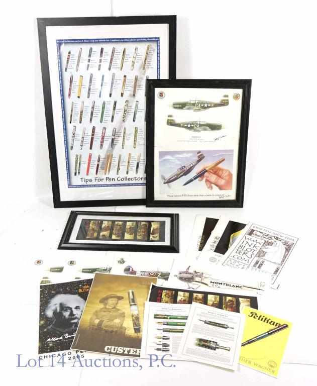 Fountain Pen Promotional Posters; Some Signed (1 of 12)