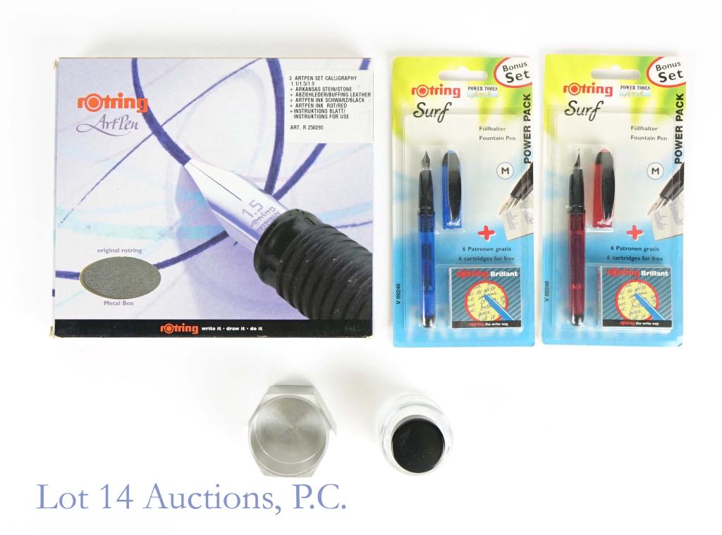 Rotring 3 Piece Art Pen Set With Extras (1 of 6)