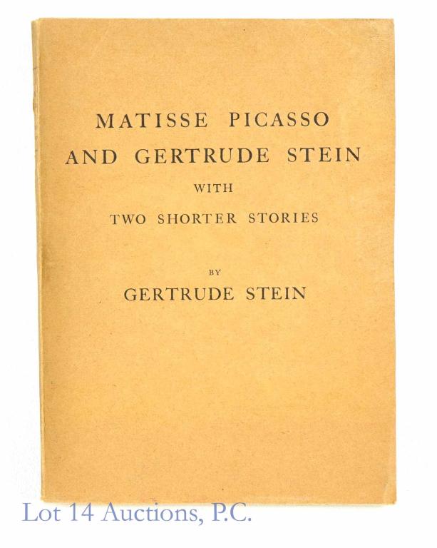 "Matisse Picasso and Gertrude Stein" 1st Ed. 1932 (1 of 7)