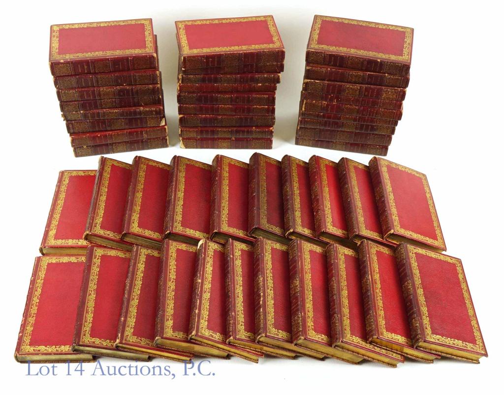 British Novelists Leather-bound Book Set from 1820 (1 of 10)