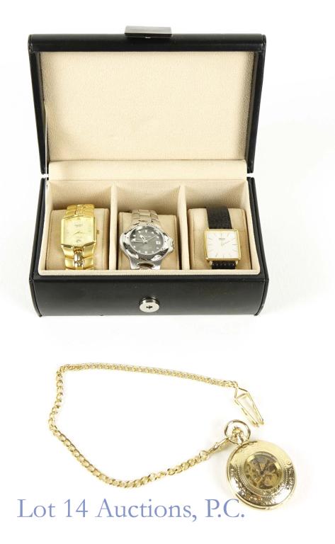 3 Wrist Watches & 1 Pocket Stopwatch (1 of 12)