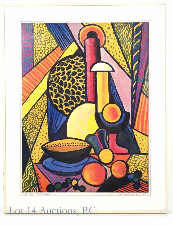 M. Taylor-Burroughs (1915-2010) Homage to Picasso (1 of 5)