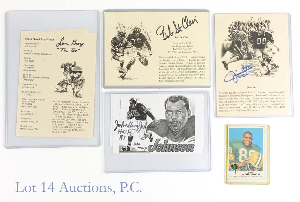 Signed NFL Hall Of Fame Picture Postcards (4) (1 of 4)