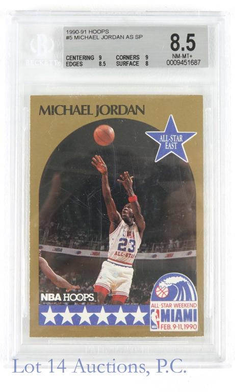 1990-91 NBA Hoops #5 Michael Jordan (BGS 8.5) (1 of 2)