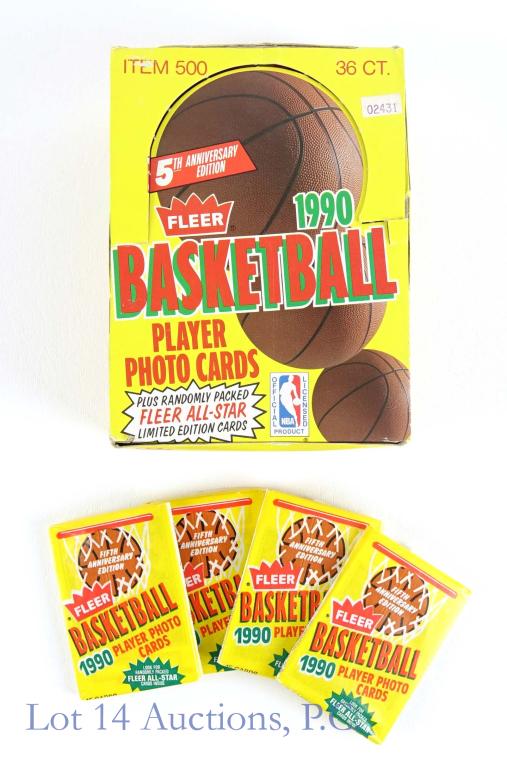 1990 Fleer NBA Basketball Cards (Sealed Wax Packs) (1 of 3)