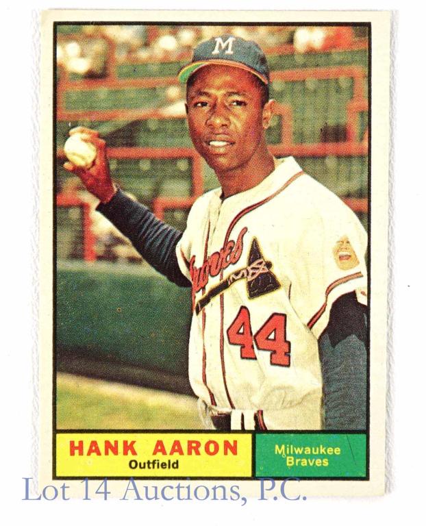 1961 Topps #415 Hank Aaron Baseball Card (1 of 5)
