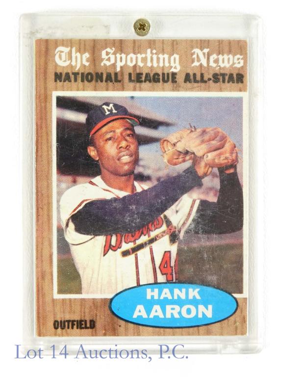 1962 Topps #394 Hank Aaron All-Star Baseball Card (1 of 5)