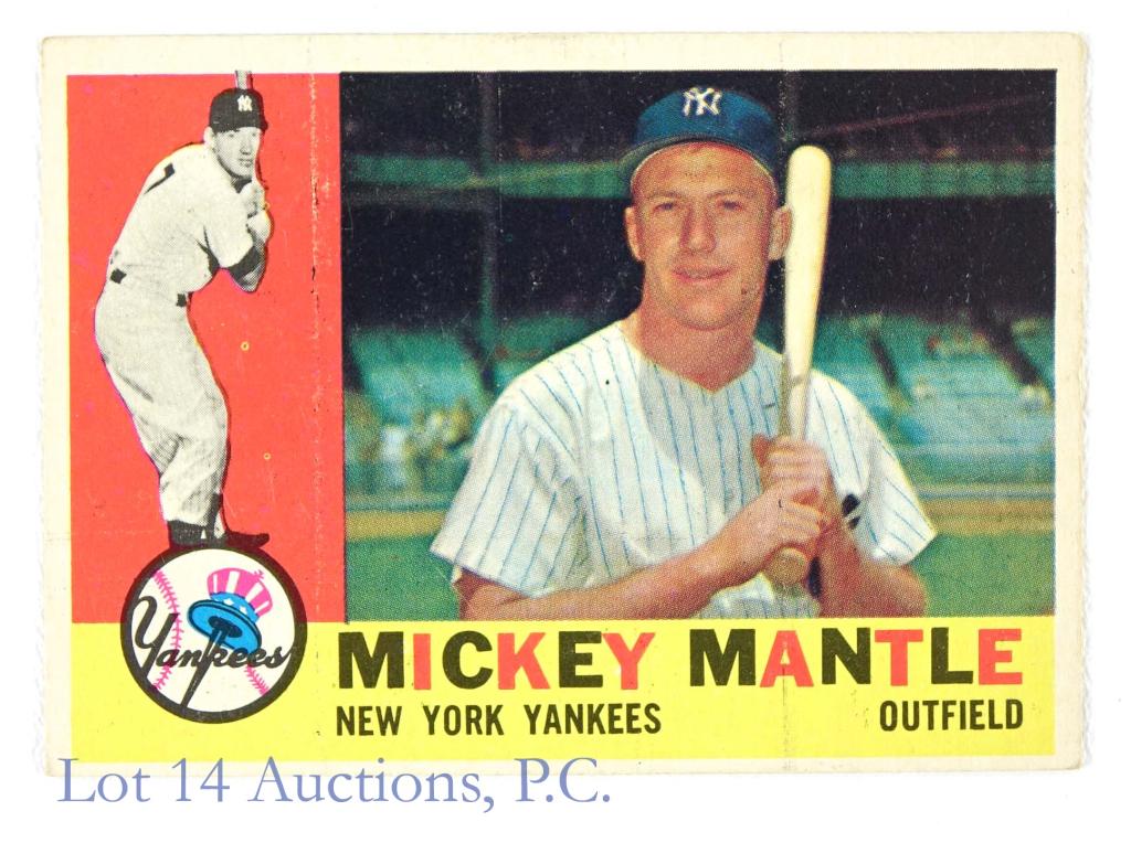 1960 Topps #350 Mickey Mantle Baseball Card (1 of 6)